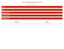 Tablet Screenshot of laurencekirkhealthcarecentre.co.uk